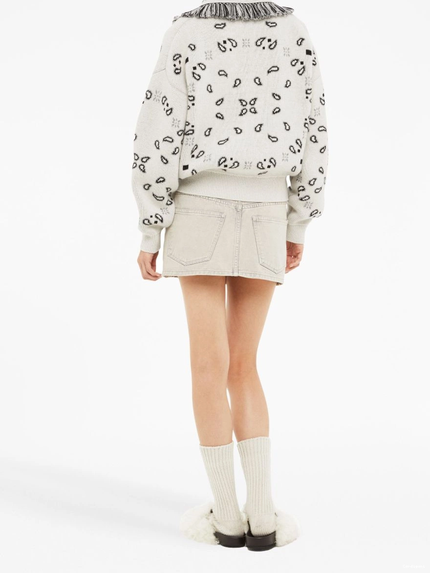 Cheap Bandana Women cardigan cropped Alanui Jacquard 0327